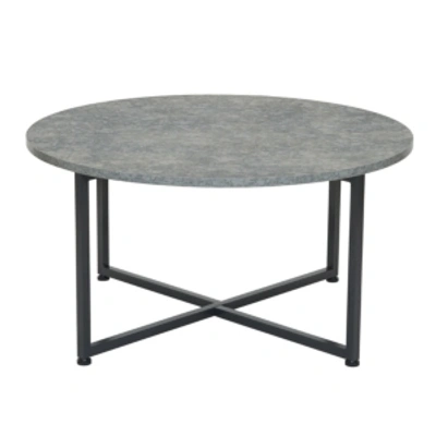 Household Essentials Slate Round End Table In Gray