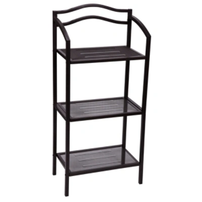Household Essentials Free-standing 3-tier Shelving Unit In Espresso