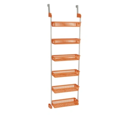 Household Essentials 6-basket Over-the-door Organizer In Orange