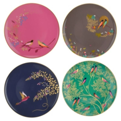 Portmeirion Sara Miller 8" Set Of 4 Assorted Plates In Multi