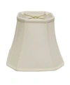 MACY'S CLOTH & WIRE SLANT CUT CORNER SQUARE BELL SOFTBACK LAMPSHADE WITH WASHER FITTER