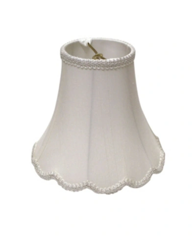 Macy's Cloth&wire Slant Scallop Bell Softback Lampshade With Washer Fitter In White