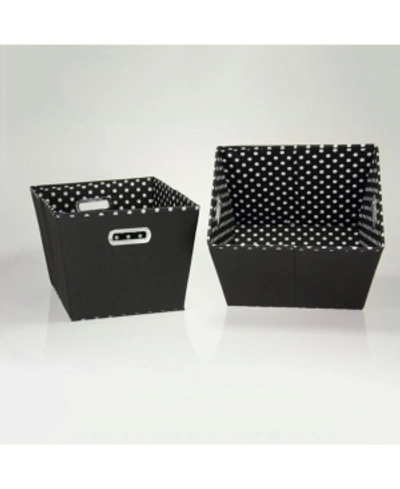 Household Essentials 2-toned Medium Tapered Bins In Black