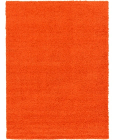 Bridgeport Home Closeout! Bayshore Home Exact Shag Exs1 8' X 11' Area Rug In Tiger Oran