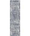 Nourison Rustic Textures Rus05 Gray 2'2" X 7'6" Runner Rug In Gray