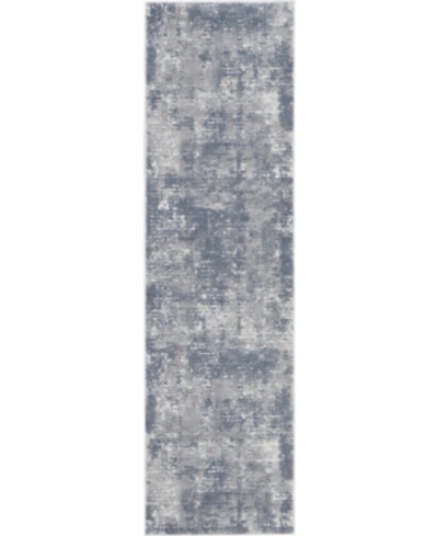 Nourison Rustic Textures Rus05 Gray 2'2" X 7'6" Runner Rug