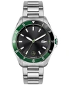 LACOSTE MEN'S TIEBREAKER STAINLESS STEEL BRACELET WATCH 43MM WOMEN'S SHOES