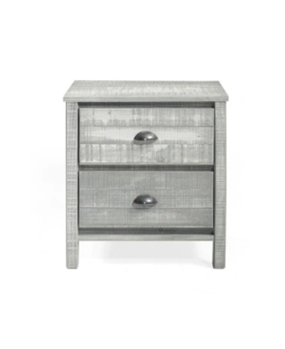 Alaterre Furniture Rustic Nightstand In Grey
