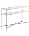 Convenience Concepts Tudor Console Table In Silver-tone