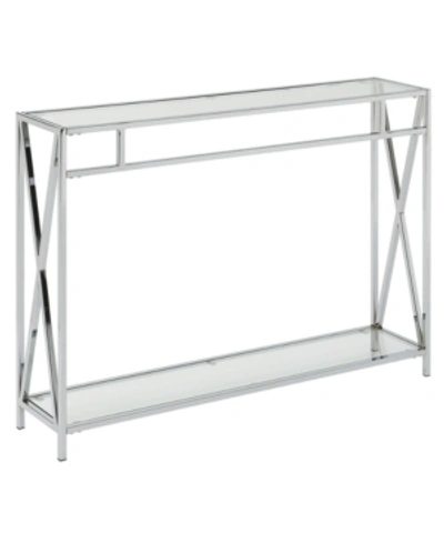 Convenience Concepts Oxford Console Table In Silver-tone