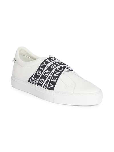 Givenchy Urban Street Leather Low-top Sneakers In White Black