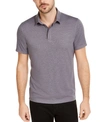Alfani Men's Alfatech Stretch Solid Polo Shirt, Created For Macy's In Oxford Heather