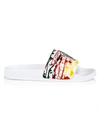 Giuseppe Zanotti Sport Leather Pool Slides In White