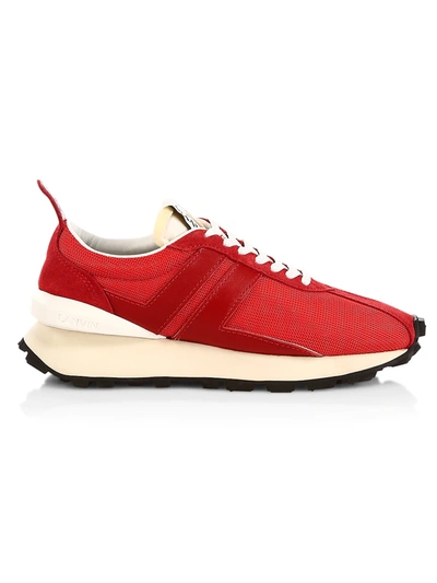 Lanvin Bumpr Jl Nylon Trainers In Red