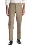 Jb Britches Wool Blend Flat Front Trousers In Tan