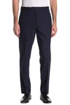 Jb Britches Wool Blend Flat Front Trousers In Navy