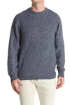 Weatherproof Braided Cable Knit Sweater In Indigo Marl