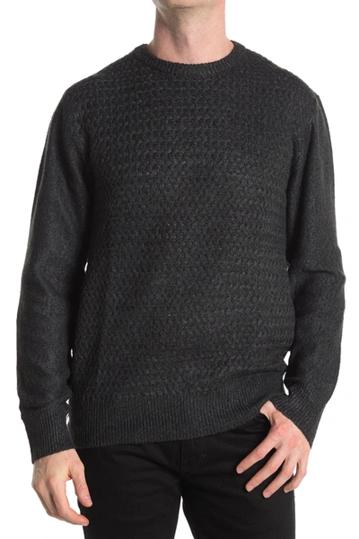 Weatherproof Braided Cable Knit Sweater In Charcoal Marl