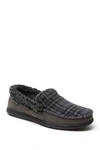 Dearfoams Men's Eli Microsuede Moccasin Slippers Men's Shoes In Gray