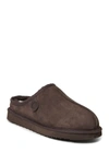 Fireside By Dearfoams Grafton Genuine Shearling Clog In Coffee