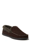 Dearfoams Microfiber Pile Lined Moccasin In Coffee