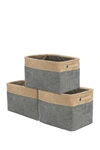 Sorbus Grey Twill Storage Basket