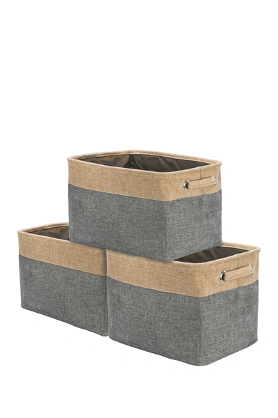 Sorbus Grey Twill Storage Basket
