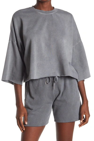 The Laundry Room Cropped Sleep Shirt In Galaxy Grey