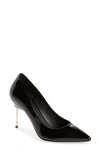 Kurt Geiger Britton Metallic Stiletto In Black Patent Leather