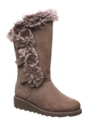 Bearpaw Genevieve Faux Fur Wedge Boot In Seal Brown 240