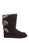 Bearpaw Eloise Faux Fur Buckled Strap Boot In Chocolate 205
