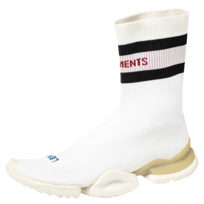 Pre-owned Vetements X Reebok White Sock Runner High Top Sock Sneakers Size 44.5