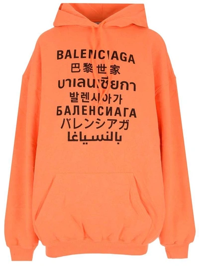 Balenciaga Orange Languages Hoodie