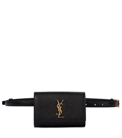 Saint Laurent Kate Leather Belt Bag In Black