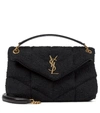 SAINT LAURENT LOULOU PUFFER SMALL TWEED SHOULDER BAG,P00533476