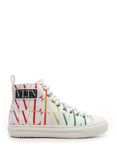 Valentino Garavani Fabric Giggles Times High-top Sneakers In Printed