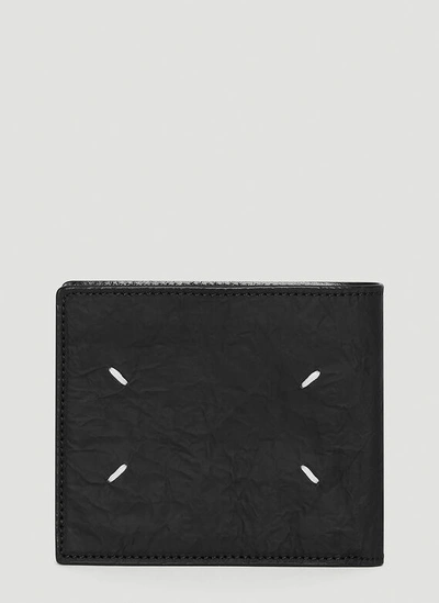 Maison Margiela Wrinkled Bi-fold Wallet In Black