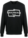 BALMAIN BOX LOGO PRINT SWEATSHIRT