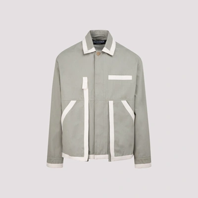 Jacquemus Taped-seam Cotton-canvas Jacket In Green