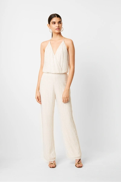 French Connection Clara Embellished Strappy Jumpsuit In Neutrals | ModeSens