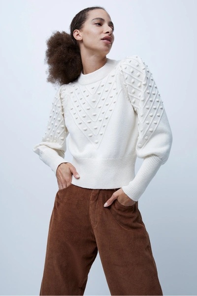 White bobble outlet jumper