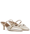 Malone Souliers Frankie 45 Gold Leather Mules In Gold