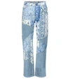 ETRO HIGH-RISE PATCHWORK STRAIGHT JEANS,P00530374