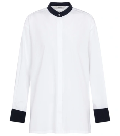 's Max Mara Mirage Cotton-poplin Shirt In White