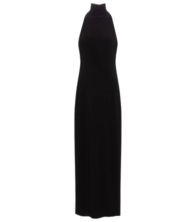 Norma Kamali Turtleneck Maxi Dress In Black