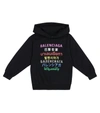 Balenciaga Kids' Printed Cotton Sweatshirt Hoodie In Black/ Multico