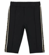 Balmain Teen Side-stripe Shorts In Black
