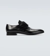 PRADA BRUSHED LEATHER DERBY SHOES,P00521920