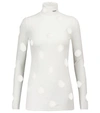 Prada Openwork High Neck Viscose Sweater In White