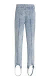 Isabel Marant Nanouli Ribbed High-rise Skinny Stirrup Jeans In Light Wash